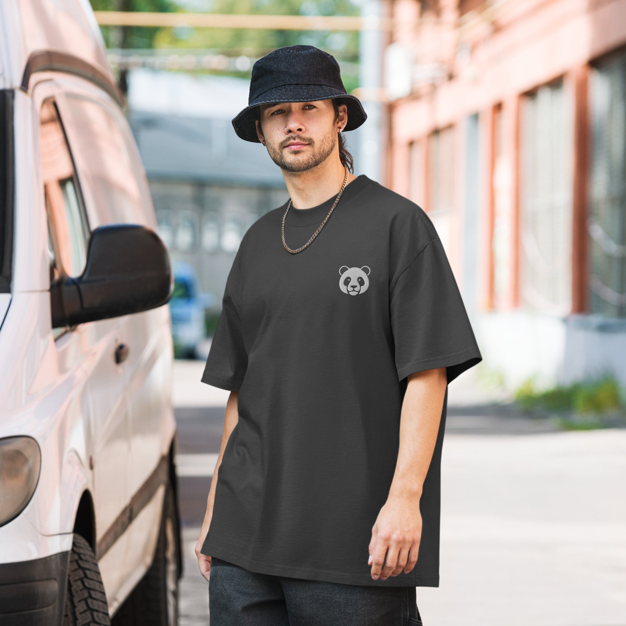 Panda Oversized Faded T-shirt – Panda Streetwear